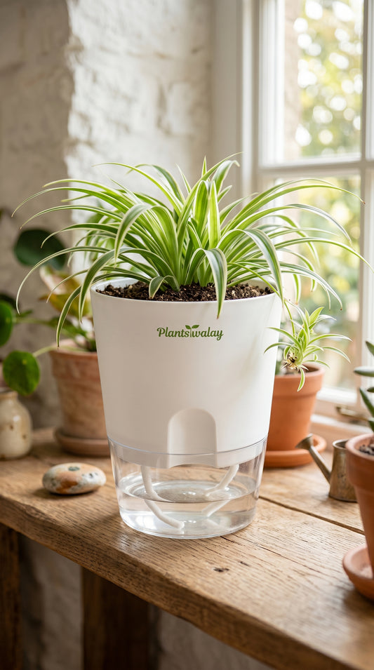 Spider Plant With Self Watering Pot