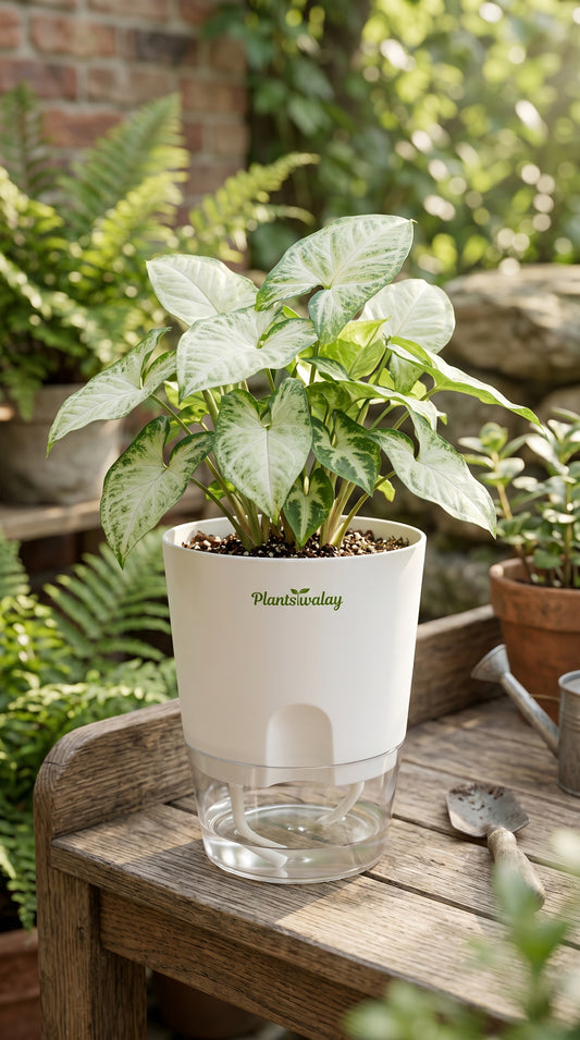 Syngonium Holly with Self-Watering Pot
